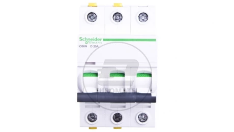 Wyłącznik nadprądowy 3P D 20A 6kA AC iC60N-D20-3 A9F05320