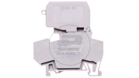 Złączka bezpiecznikowa 4mm2 szary 10A G 5x 25mm DIN 35mm 281-612/281-541 /50szt./