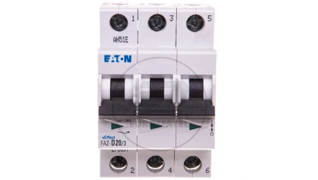 Wyłącznik nadprądowy 3P D 20A 15kA AC FAZ D20/3 278897