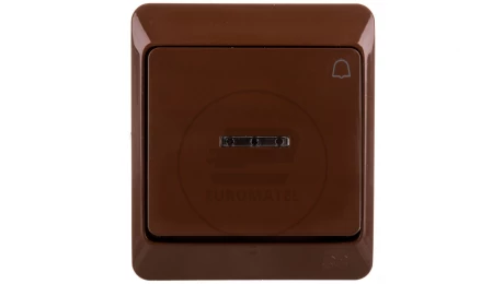 Hermes Przycisk dzwonek mechanizm z pełną obudową brązowy IP44 przycisk 1x ŁNT-1D+n 0347-06