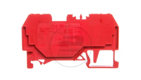 Złączka szynowa 2-przewodowa 4mm2 czerwona 281-903