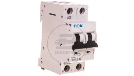 Wyłącznik nadprądowy 2P C 4A 15kA DC FAZ C4/2-DC 279136