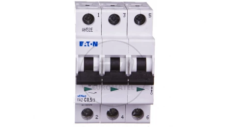 Wyłącznik nadprądowy 3P C 0,5A 15kA AC FAZ C0,5/3 278856