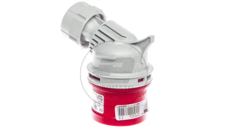 Wtyczka przenośna kątowa 16A 5P 400V czerwona IP67 TWIST 7415-6