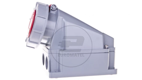 Gniazdo stałe 63A 5P 400V czerwone IP67 135-6p