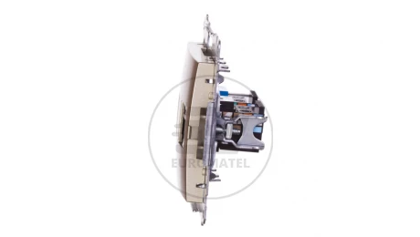 Simon 54 Gniazdo teleinformatyczne RJ45 kat.5e + RJ12 złoty mat D5T.01/44