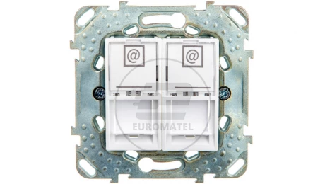 Unica Plus Gniazdo komputerowe podwójne 2xRJ45 biel polarna MGU50.6161.18Z