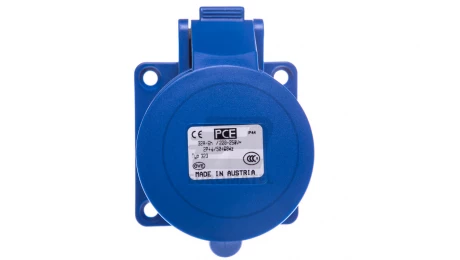 Gniazdo tablicowe 32A 3P 230V /70x70/ niebieskie IP44 323-6