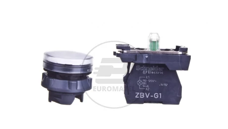 Lampka sygnalizacyjna 22mm biała 110-120V AC XB5AVG1