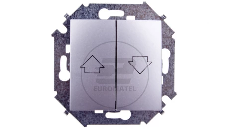 Simon 15 Przycisk żaluzjowy aluminium metalizowane 1591335-026