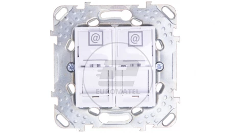 Unica Plus Gniazdo komputerowe podwójne 2xRJ45 5 FTP biel polarna MGU50.2222.18Z