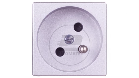 Simon Connect Gniazdo K45 pojedyncze z/u 16A IP20 anodyzowane aluminium K02/8