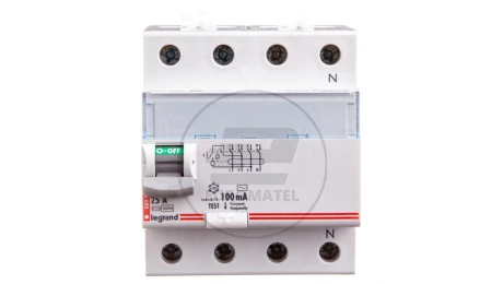 Wyłącznik różnicowoprądowy 4P 25A 0,1A typ AC P304 TX3 411717
