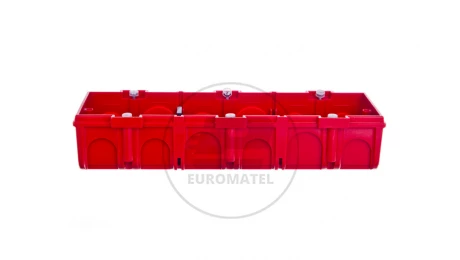 Puszka do betonu 71mm 213x 40mm czerwony Batibox 080143