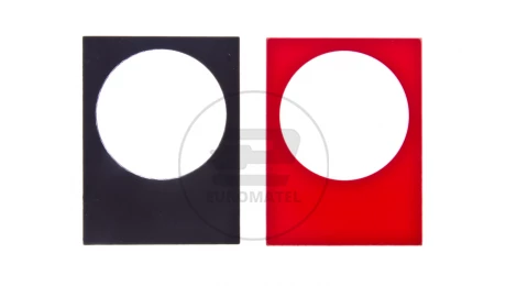 Tabliczka opisowa 30x40mm czarna/czerwona 22mm prostokatna ZB2BY2101