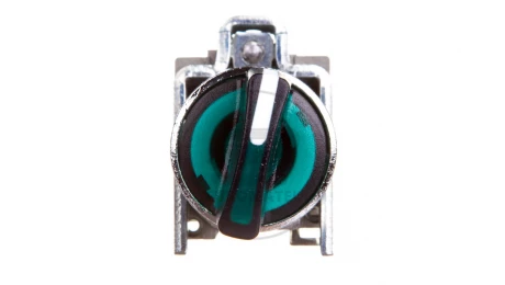 Przełącznik 2 położeniowy pokrętło 22mm zielony 1Z 1R bez samopowrotu XB4BK123M5