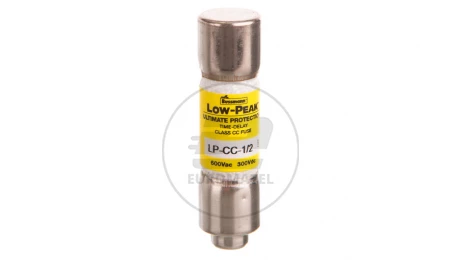 Wkładka bezpiecznikowa cylindryczna 10x38mm 0,5A 600V AC/300V DC, zwłoczna, klasa CC LP-CC-1-2