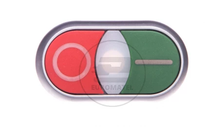Napęd przycisku podwójny zielony/czerwony /I-O/ 22mm IP66 z podświetleniem z samopowrotem M22-DDLF-GR-X1/X0 284814