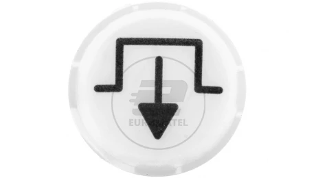 Soczewka przycisku 22mm płaska biała z symbolem ODBLOKOWANIE M22-XDL-W-X12 218310