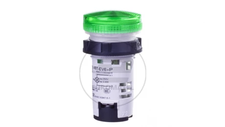 Lampka sygnalizacyjna 22mm zielona 230V AC/DC XB7EV63P