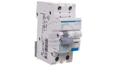 Wyłącznik różnicowo-nadprądowy 2P 25A C 0,03A typ AC ADC975D