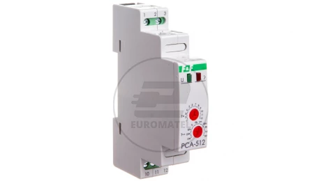 Przekaźnik czasowy 1P 10A 0,1sek-576h 24V AC/DC opóźnione wyłączenie PCA-512-24V