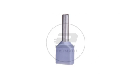 Końcówka tulejkowa izolowana TID 2x0,75mm2/8mm szara cynowana 00652 TID2x0,75L8 /100szt./