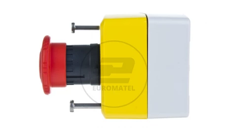 Kaseta z przyciskiem bezpieczeństwa przez obrót 1Z 1R żółta IP65 XALK178E