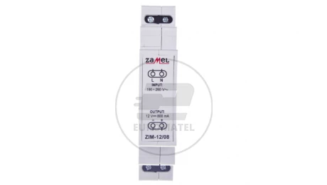 Zasilacz impulsowy 230VAC/12VDC 0,8A ZIM-12/08 EXT10000158