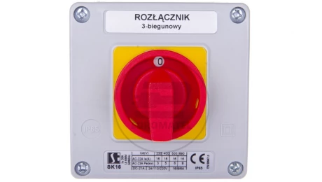 Łącznik krzywkowy 0-1 3P 16A w obudowie SK16-2.8211OB11ZC