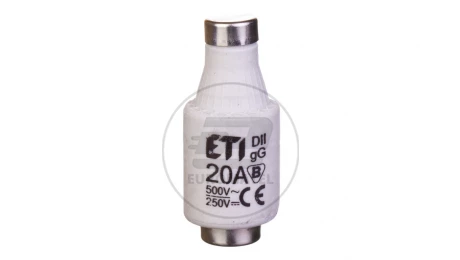 Wkładka bezpiecznikowa 20A DII gG / BiWtz 500V AC/ 250V DC E27 002312406 /5szt./