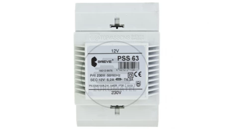 Transformator 1-fazowy modułowy PSS 63VA 230/12V 16012-9976