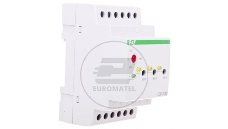 Przekaźnik kontroli napięcia 3-fazowy 3x(50-450V)+N 3R 8A 170-210V AC CP-733