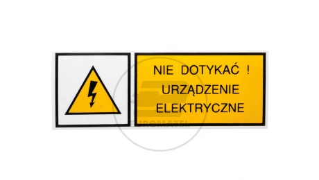 Tabliczka /znak ostrzegawczy/ TZO 52X148S N.D.U.E. E04TZ-01011220100 /10szt./
