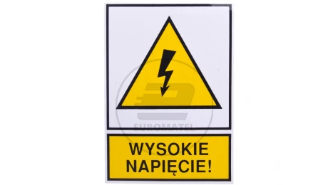 Tabliczka /znak ostrzegawczy/ TZO 74X105S W.NAP. E04TZ-01011120300 /10szt./