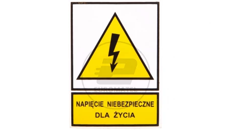 Tabliczka /znak ostrzegawczy/ TZO 52X74S N.N.D.Z. E04TZ-01011110200