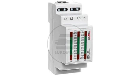 Wskaźnik napięcia modułowy 3-fazowy L1-N/L2-N/L3-N 195-245V LDM-30 EXT10000031