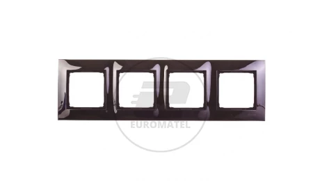 Simon 54 Premium Ramka poczwórna metalowa ciemna stal DR4/67