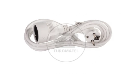 Przedłużacz 1-gniazdo z/u 2m /H05VV-F 3x1/ biały P0112