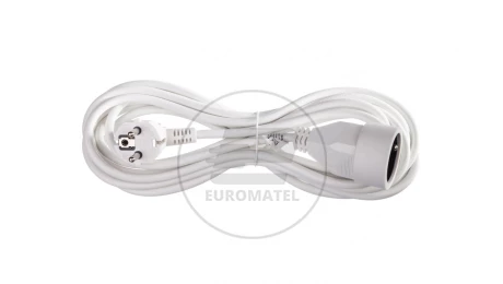 Przedłużacz 1-gniazdo z/u 5m /H05VV-F 3x1/ biały P0115