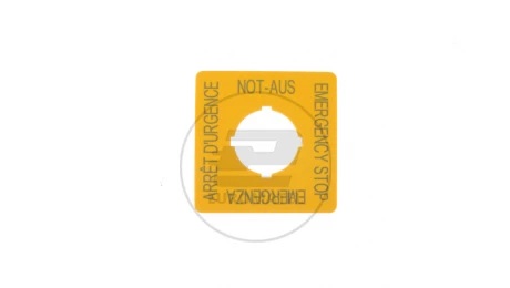 Tabliczka opisowa żółta kwadratowa 50x50mm EMERGENCY STOP M22-XYK1 216484