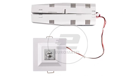 Oprawa awaryjna 3W 1h IP20 Ikl. LOVATO PO jednozadaniowa LVPO/3W/C/1/SE/X/WH