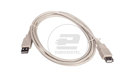 Przedłużacz szary USB A /M - USB A /Ż s/USB 2.0 AK-300202-018-E 1.8m