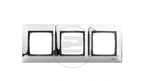 Simon 54 Premium Ramka potrójna metalowa chrom DR3/63