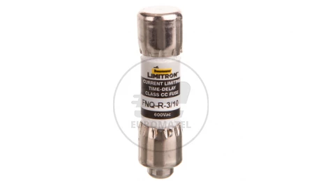 Wkładka bezpiecznikowa cylindryczna 10x38mm 0,3A 600V AC, klasa CC, zwłoczna FNQ-R-3-10