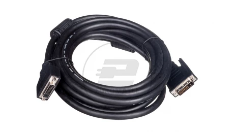 Kabel przedłużający DVI-D Dual Link Typ DVI-D(24+1)/DVI-D(24+1), M/Ż czarny 5m AK-320200-050-S