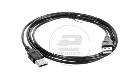 Kabel połączeniowy USB 2.0 Typ USB A/USB A, M/M czarny 1,8m AK-300100-018-S