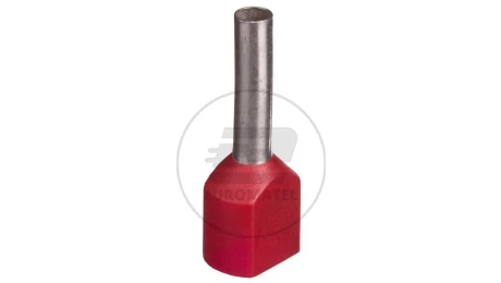 Końcówka tulejkowa izolowana TID 2x1mm2/10mm czerwona cynowana TID2x1L10 /100szt./