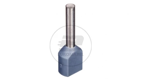 Końcówka tulejkowa izolowana TID 2x0,75mm2/10mm szara cynowana TID2x0,75L10x500 /500szt./