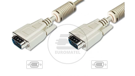 Kabel połączeniowy SVGA Typ DSUB15/DSUB15, M/M beżowy 20m AK-310103-200-E